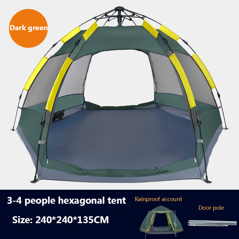 Cheap Goat Tents Hewolf Quick Automatic Open Tent 3 8 Person Double Layer Large Camping Family Outdoor Recreation Party Tents Awning Beach Tent Tents 